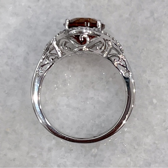 Red Citrine Sterling Silver Ring - Picture 11 of 12